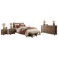 Urban Home Roycroft 4 Piece King Upholstered Panel Bed without Bench in Brown, , large