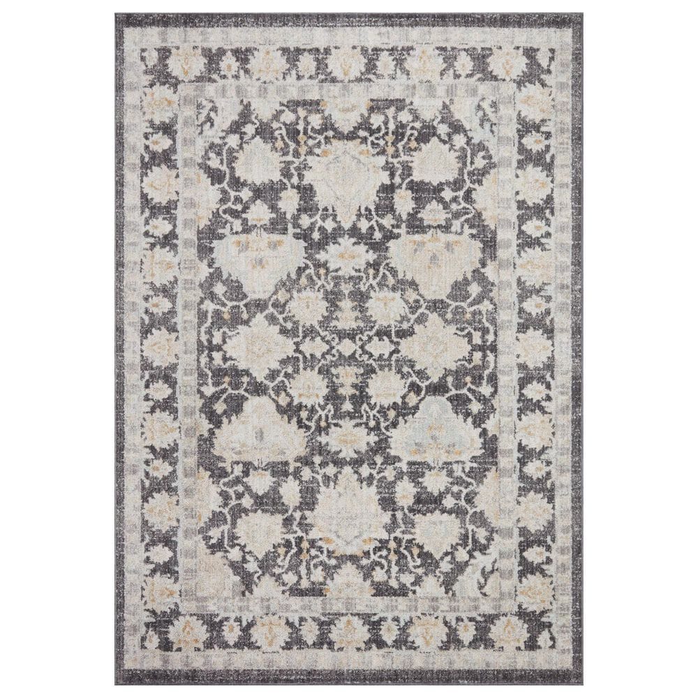 Loloi II Monroe 3"9" x 5"9" Charcoal and Natural Area Rug, , large