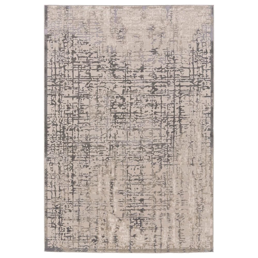 Feizy Prasad 3683F 5" x 8" Gray Area Rug, , large