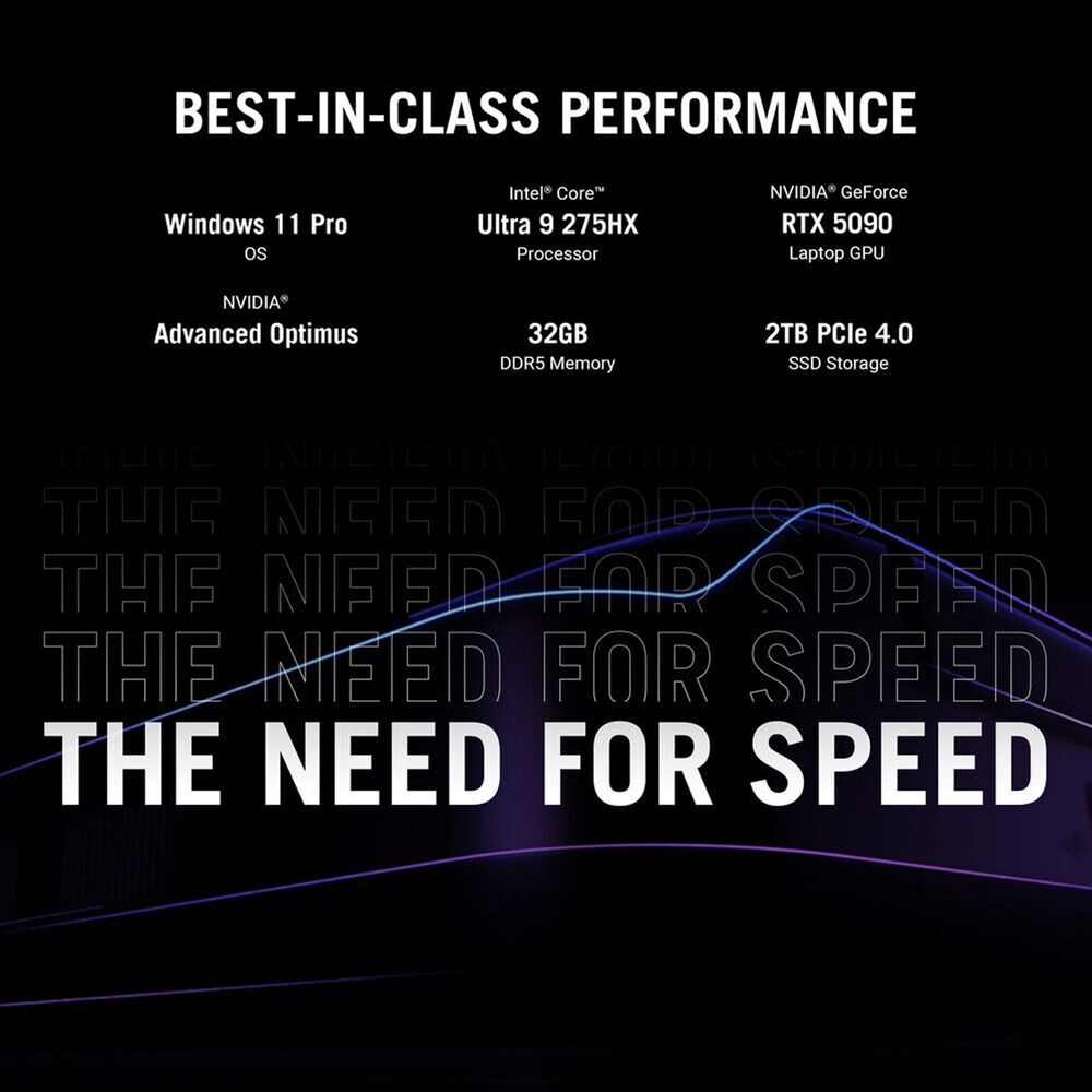 ASUS Strix Scar 16 G635LX 16" Gaming Laptop | Intel Core Ultra 9 275HX - 32GB RAM - NVIDIA GeForce RTX 5090 - 2TB SSD in Off Black, , large