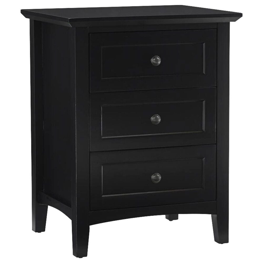 Urban Home Paragon 3 Drawers Nightstand in Opaque Black, , large