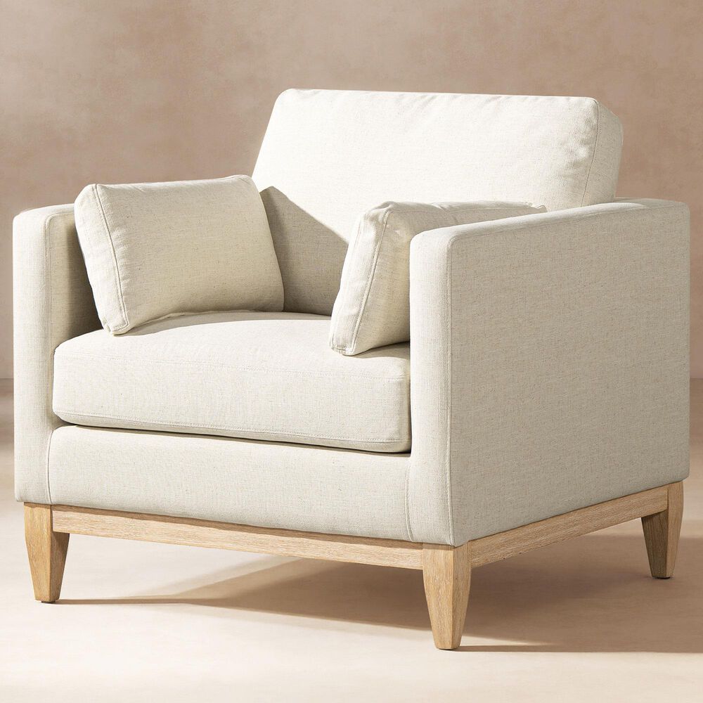 Jennifer Taylor Home Knox Accent Arm Chair in Flax White, , large