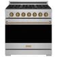 Thor Kitchen Gordon Ramsay 6 Cu. Ft. Professional Liquid Propane Range with Bronze Handle Kit in Stainless Steel, , large