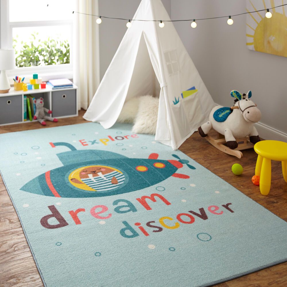 Karastan Prismatic 5&#39; x 8&#39; Multicolor Kids Area Rug, , large