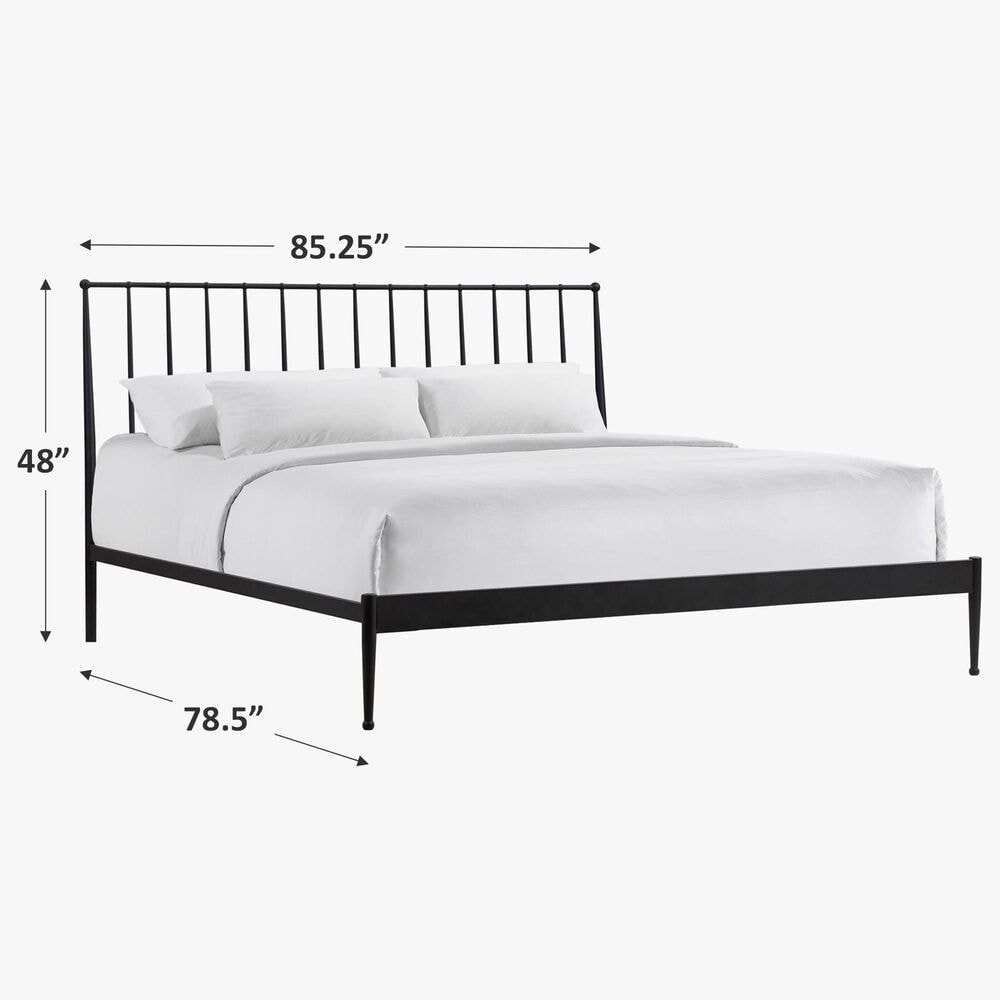 Hawthorne Furniture Transitional King Metal Panel Bed in Matte, , large