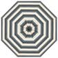 Treasure Garden 9" Umbrella with Black Base in Gateway Coast Stripe, , large