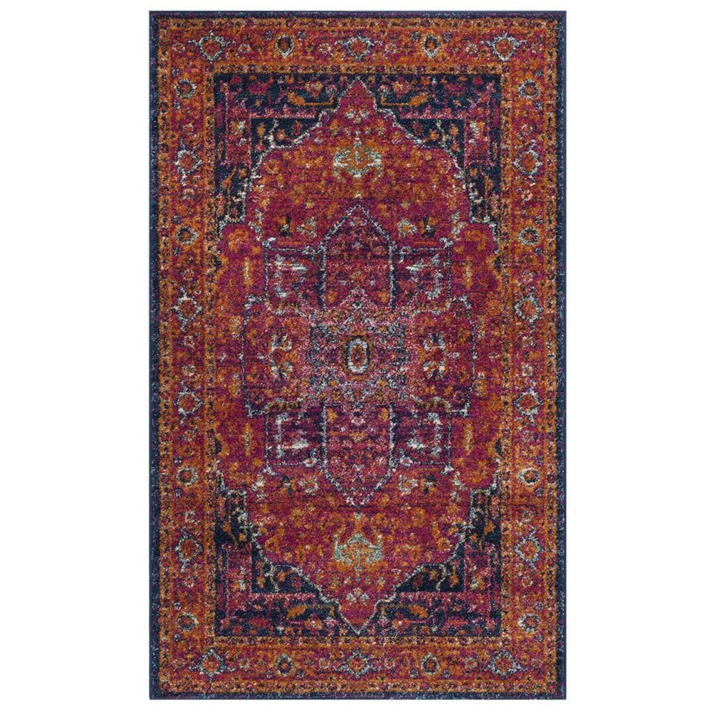 Safavieh Evoke EVK275S 2"2" x 4" Fuchsia and Orange Scatter Rug, , large