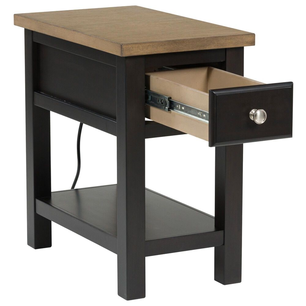 Ashley Drazmine Chairside End Table in Brown and Dark Chocolate, , large