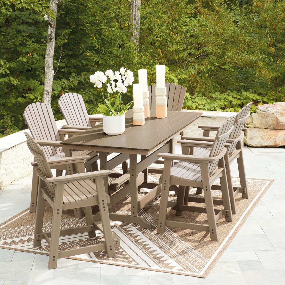 Ashley Seacliff Beach Counter Table in Medium Brown, , large
