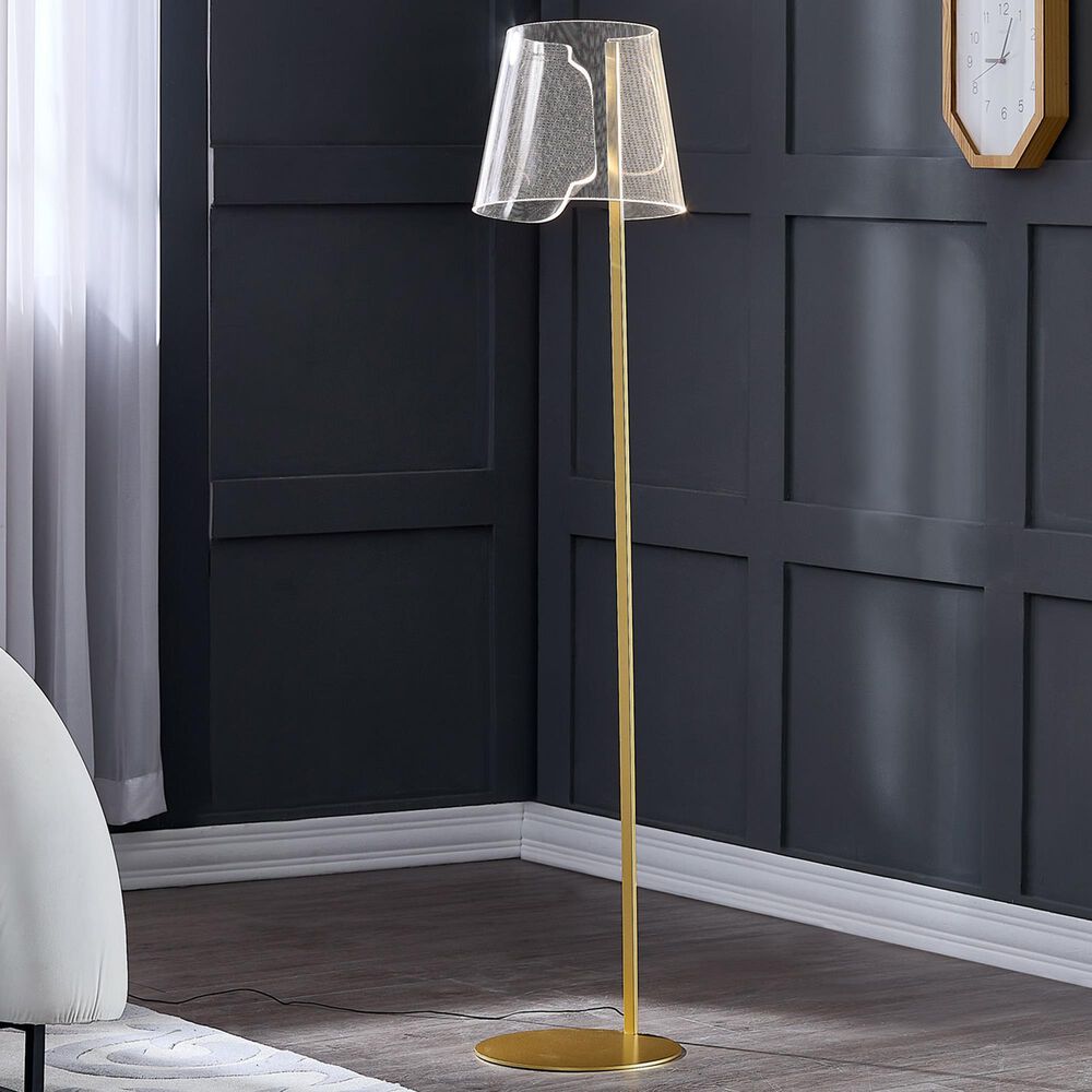 Anthony California 58" Metal Floor Lamp in Gold, , large