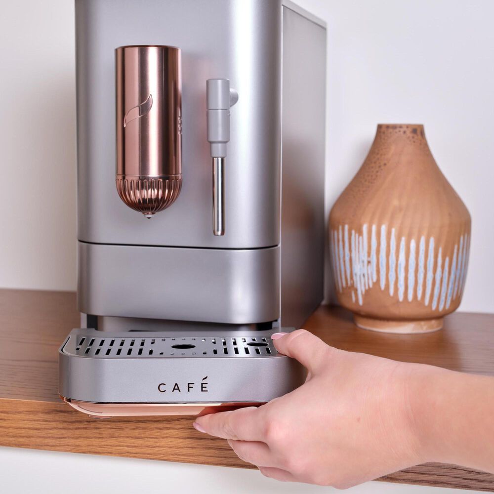 Cafe 40.5 Oz Affetto Espresso Machine + Frother in Stainless Steel, , large