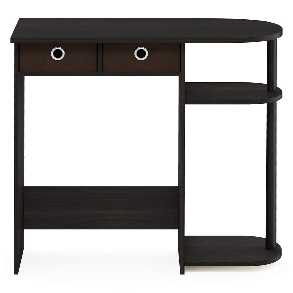 HOMLUX 32" Computer Desk with Two Drawers in Espresso and Black, , large