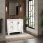 Kohler Quo 36" Single Bathroom Vanity in White with 3 cm Pure White Quartz Top and Oval Sink, , large