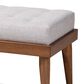 Baxton Studio Linus Accent Bench in Grayish Beige, , large