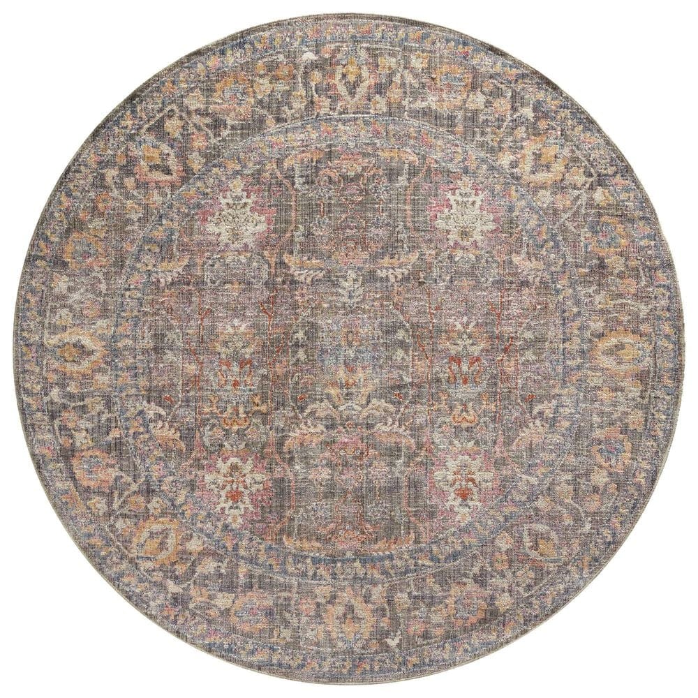 Chris Loves Julia x Loloi Rosemarie 3&#39;2&quot; Round Stone and Multicolor Area Rug, , large
