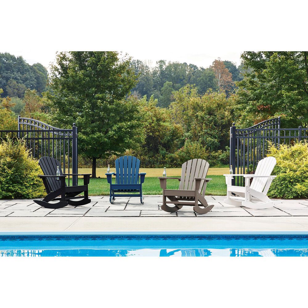 Ashley Sundown Shores Patio Rocker Chair in Blue, , large