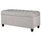 Kinfine Ainsley Storage Bench with Gray Cushion in Dark Walnut, , large