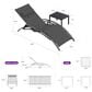 HOMLUX 3-Piece Standard Patio Chaise Lounge Set in Black, , large