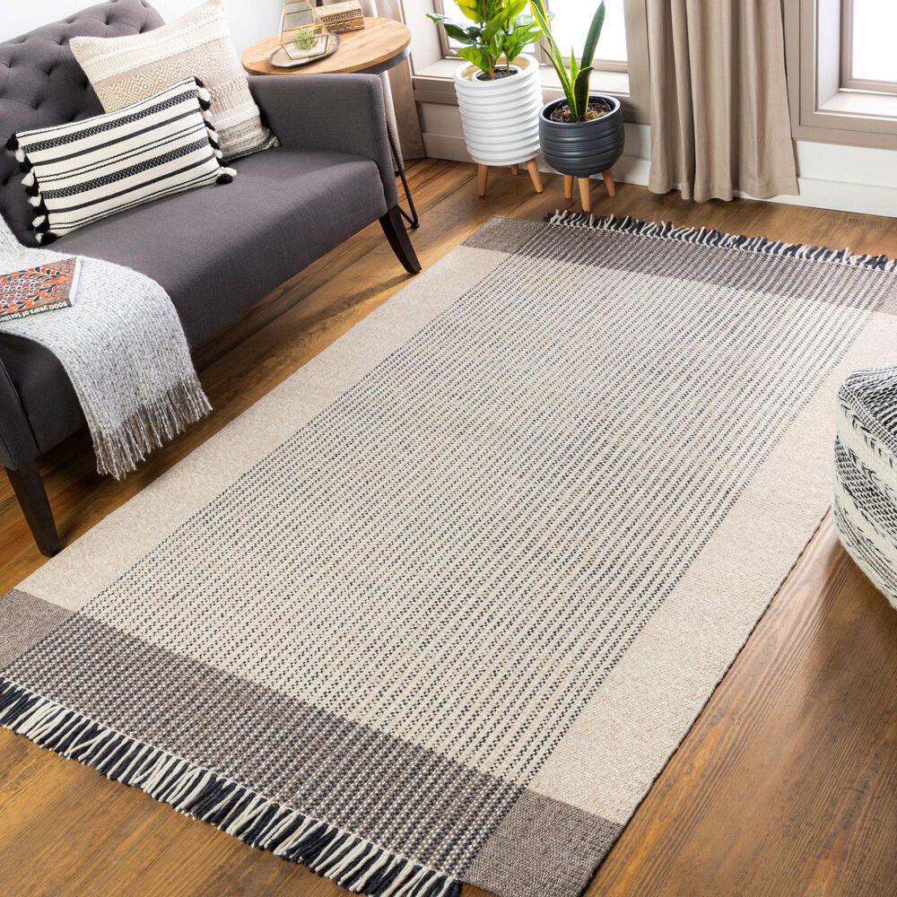 Surya Reliance RLI-2300 8&#39; x 10&#39; Beige, Black and Ivory Area Rug, , large