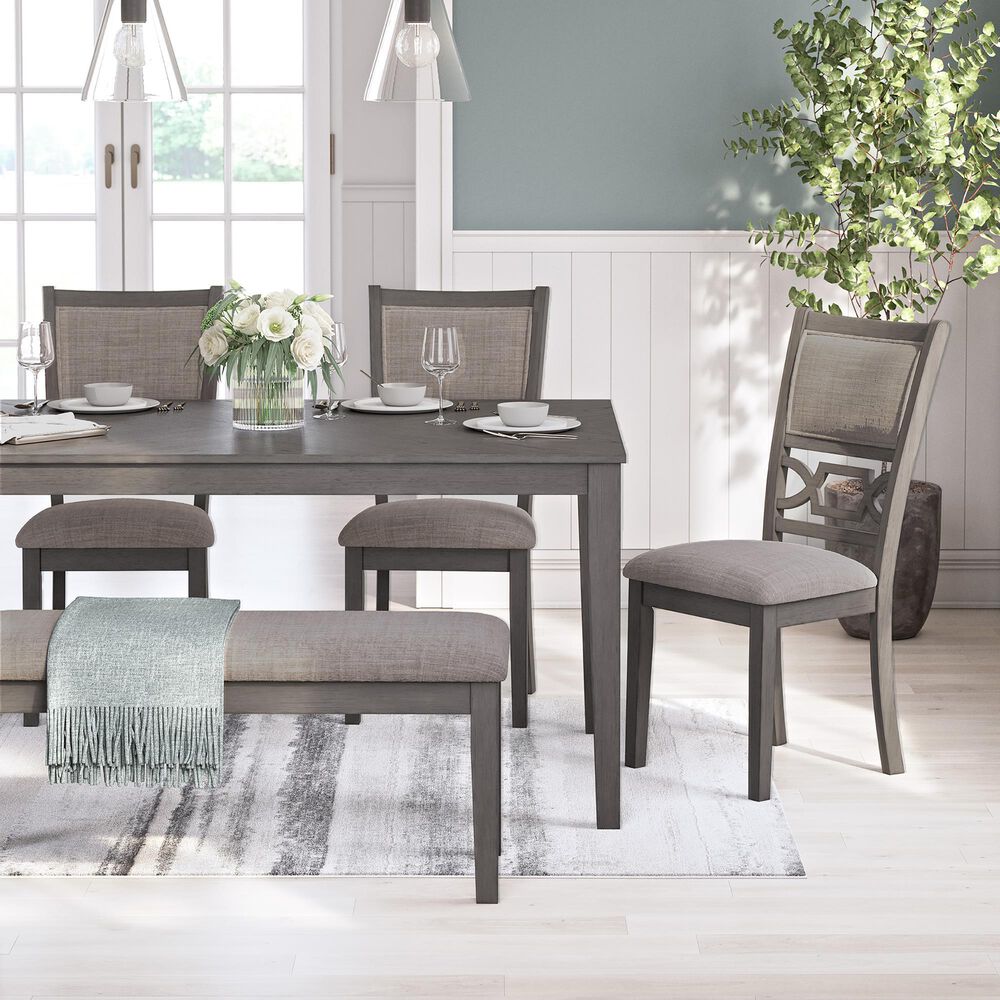 Ashley Wrenning 5-Piece Rectangular Dining Set in Light Gray, , large