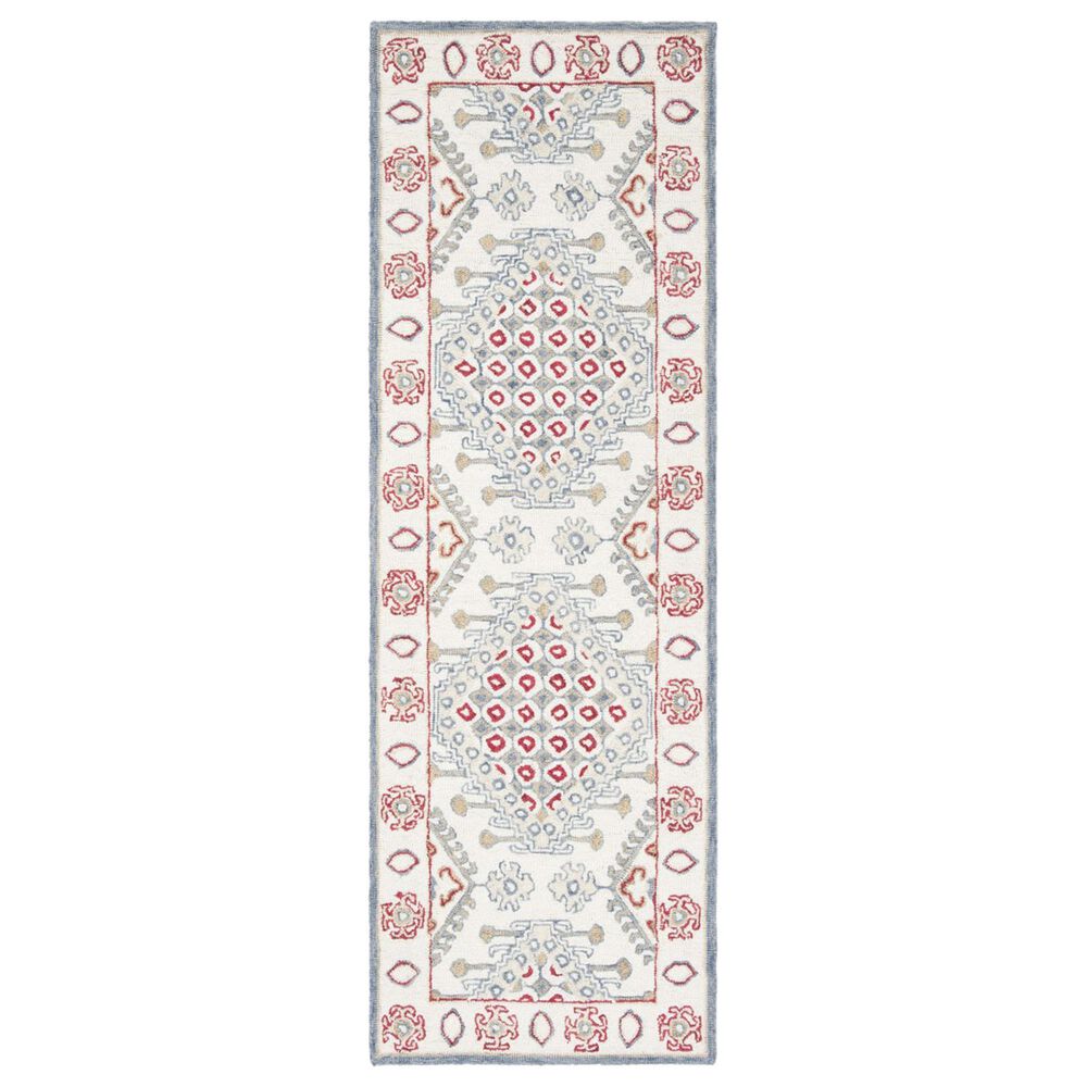Safavieh Micro-Loop 2"3" x 7" Ivory and Red Runner, , large
