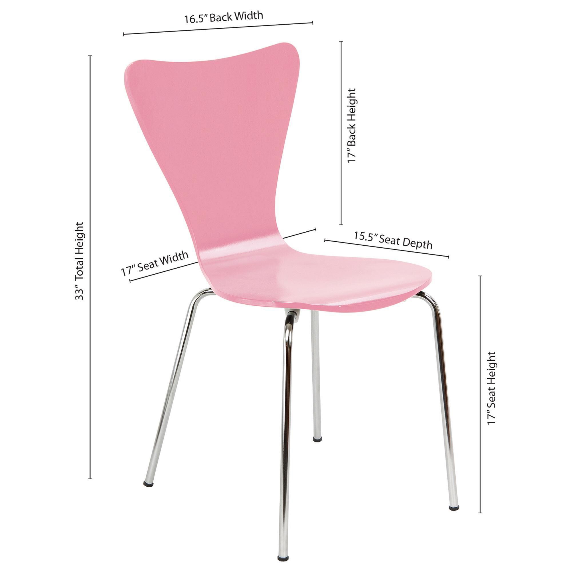 Legare Legare Desk Chair in Pink and Chrome NFM