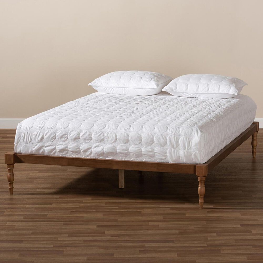 Baxton Studio Iseline Queen Platform Bed in Walnut, , large