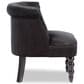 Baxton Studio Flax Accent Chair in Black, , large