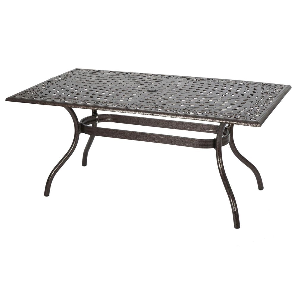 Hearth and Haven Phoenix Outdoor Rectangular Dining Table in Bronze - Table Only, , large