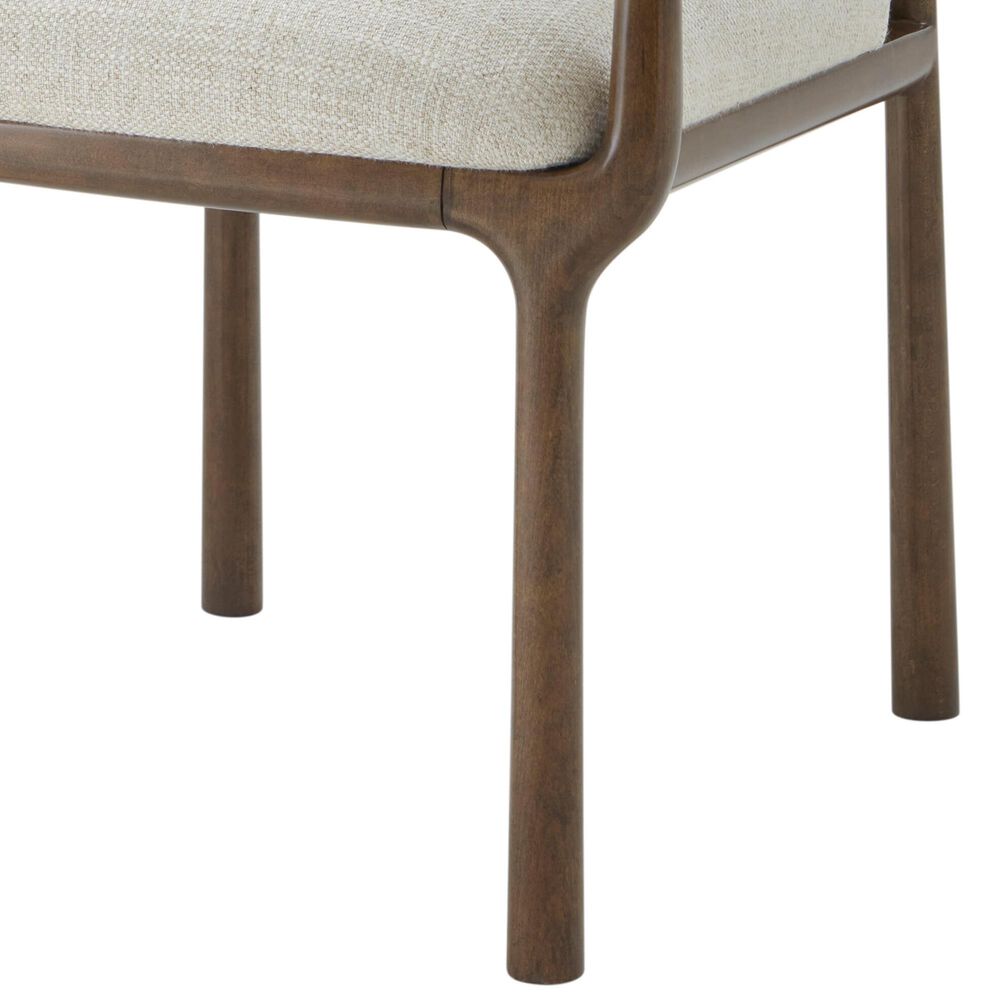 Theodore Alexander Kesden Arm Chair with Halo Upholstered in Pyramid Brown, , large