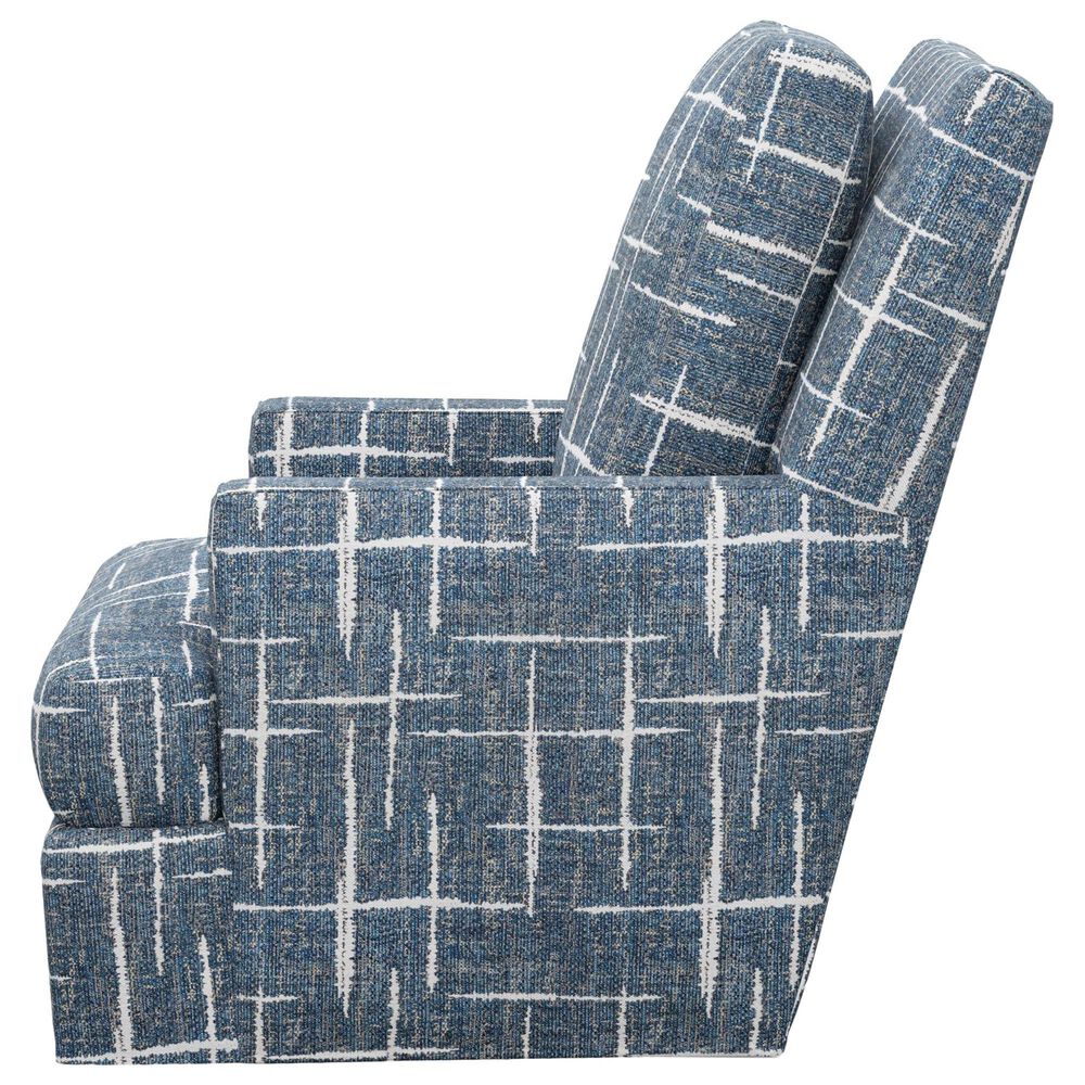 Lexington Furniture Eastwood Swivel Chair in Blue, White and Tan, , large