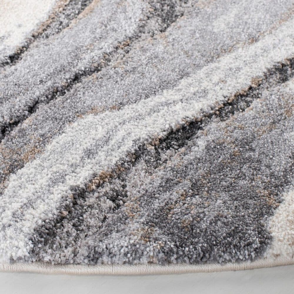 Safavieh Cyrus Shag CYR118G 3&#39; Round Grey and Beige Area Rug, , large