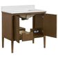 37B Heston 36" Single Bathroom Vanity in Kona with White Composite Stone Top and Backsplash, , large
