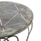 Hearth and Haven Outdoor Round Side Table with Heart Scroll Design in Gray, , large