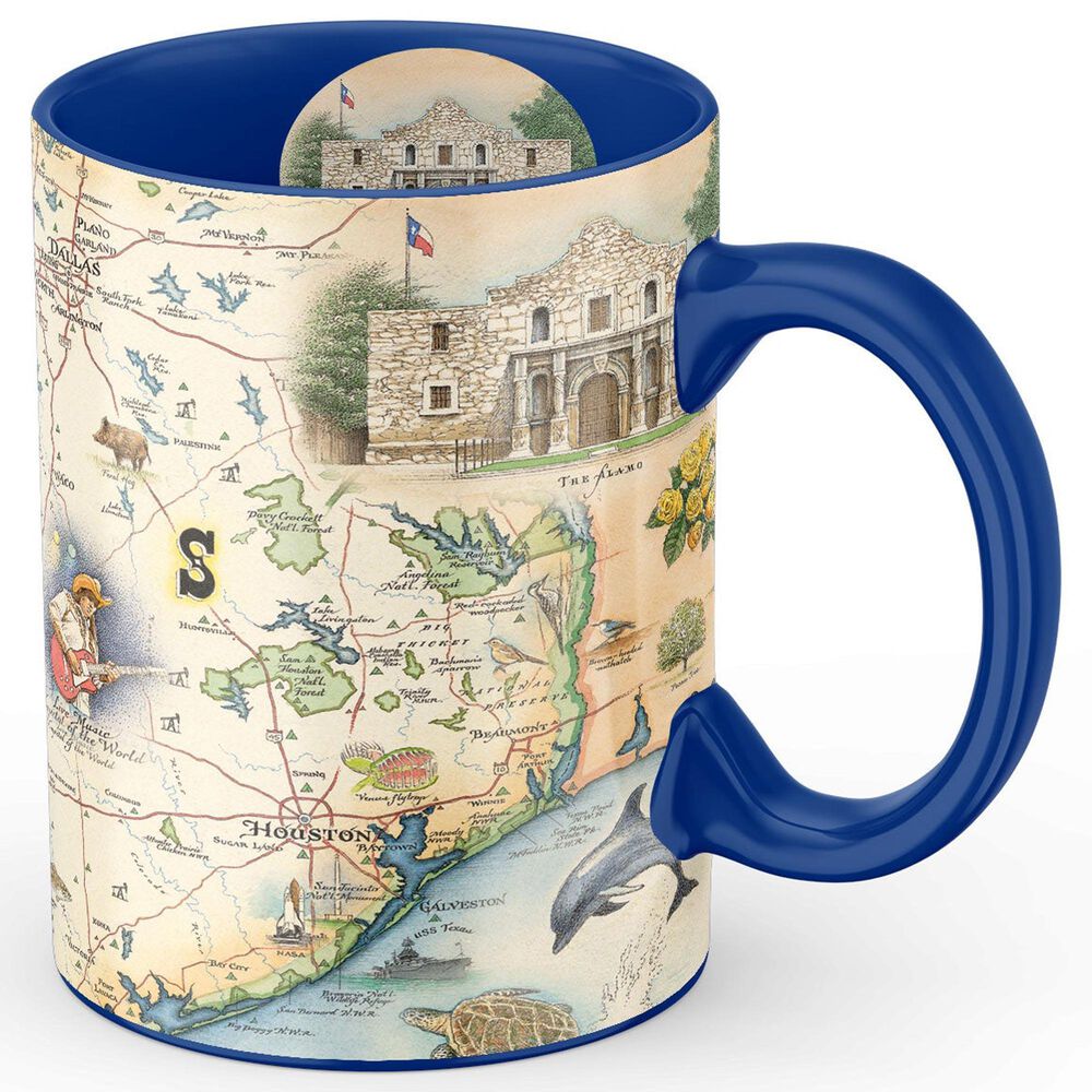 Xplorer Maps 16 Oz Texas State Map Ceramic Mug in Multicolor, , large