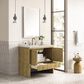 James Martin Vanities Hudson 36" Single Bathroom Vanity in Light Natural Oak with 3 cm Victorian Silver Quartz Top and Rectangular Sink, , large