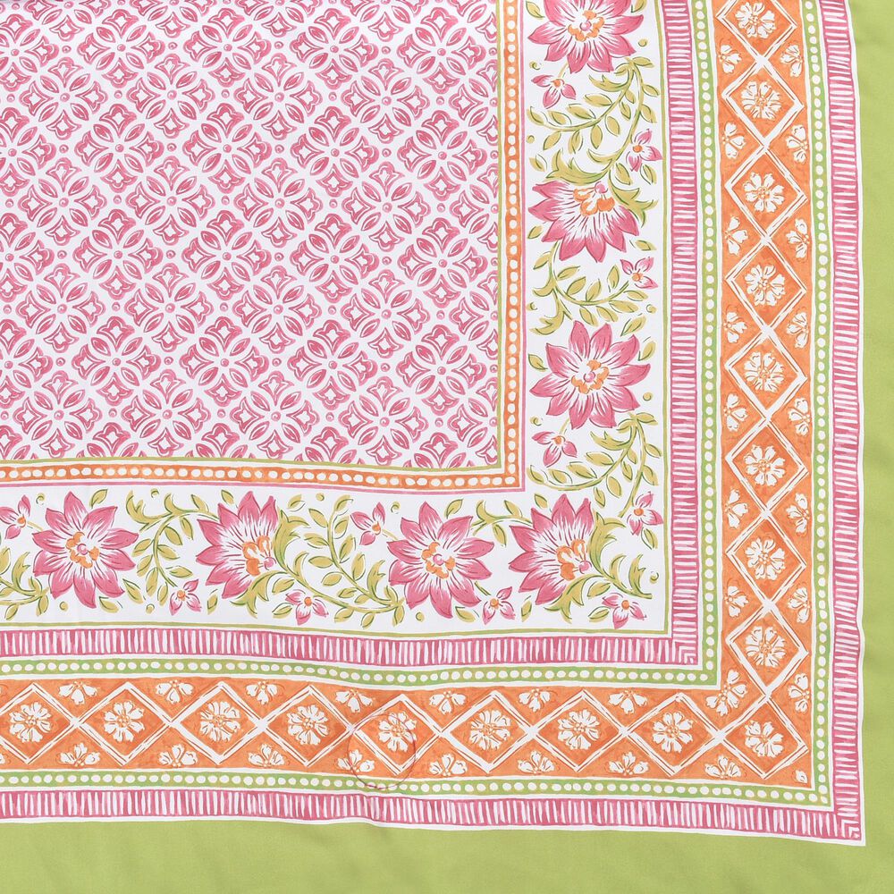 J. Queen New York Shiloh 26&quot; Square Euro Pillow Sham in Pink, Green and Orange, , large