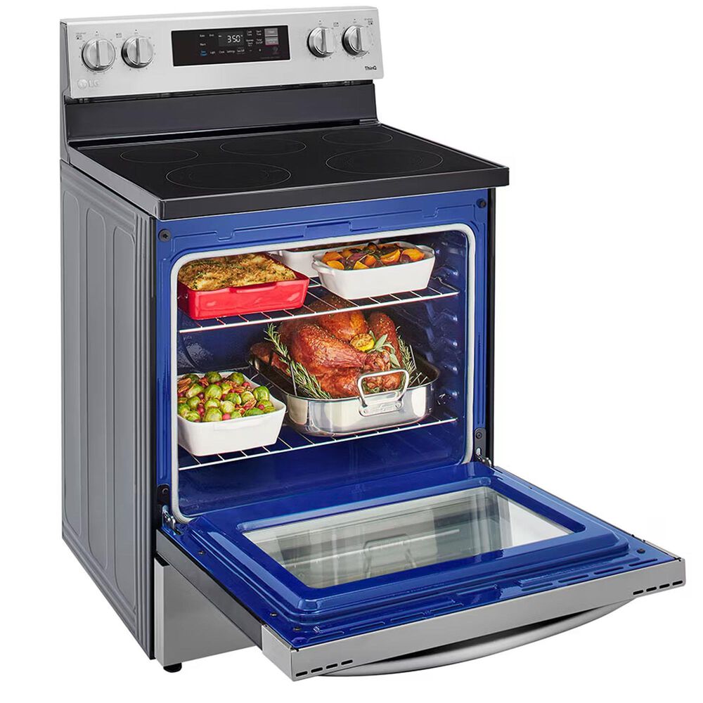 LG 6.3 cu ft. Smart Wi-Fi Enabled Electric Range with EasyClean in Stainless Steel, , large