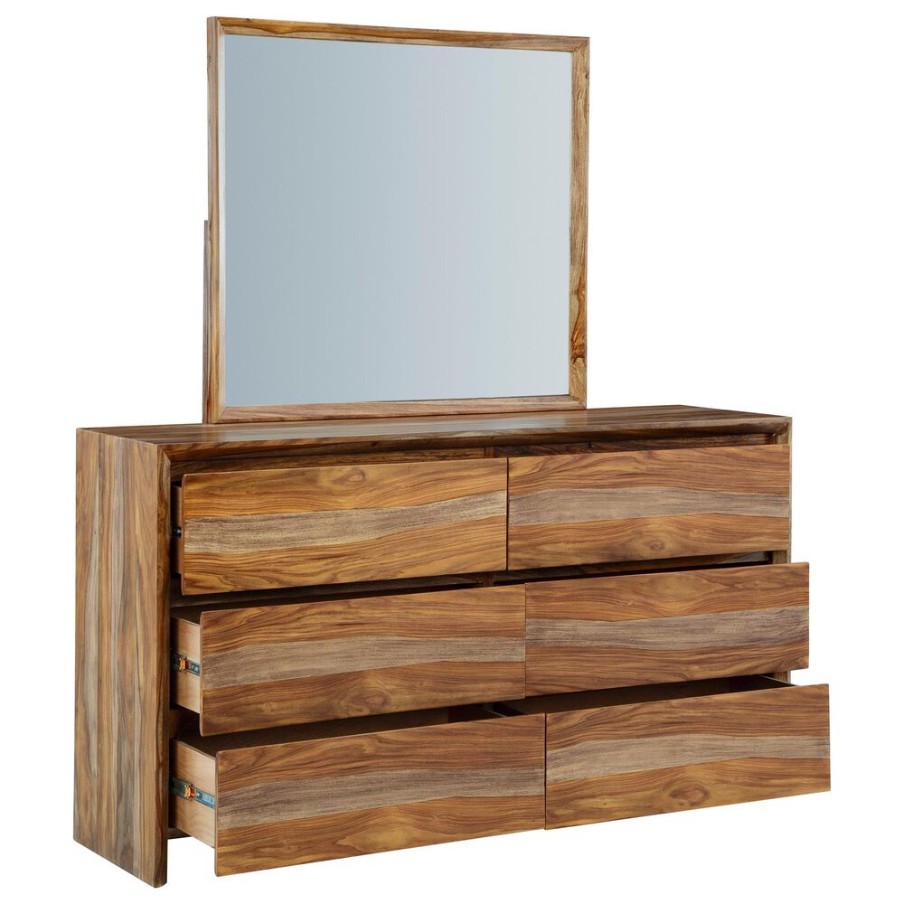 Millenium Dressonni 6-Drawer Dresser and Mirror in Brown, , large