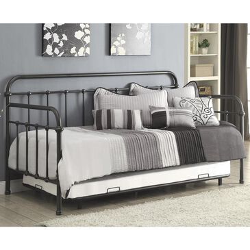 Living Essentials Twin Daybed with Trundle in Dark Bronze, , large