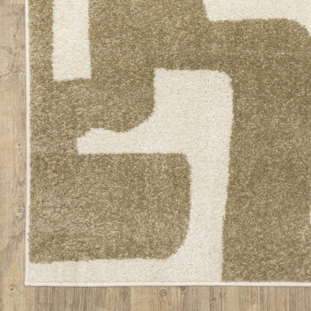 ROW by Oriental Weavers Quinn QUI09 Beige and Ivory 2' x 7' Runner, , large