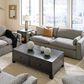 Ashley Dramatic Stationary Sofa in Granite, , large