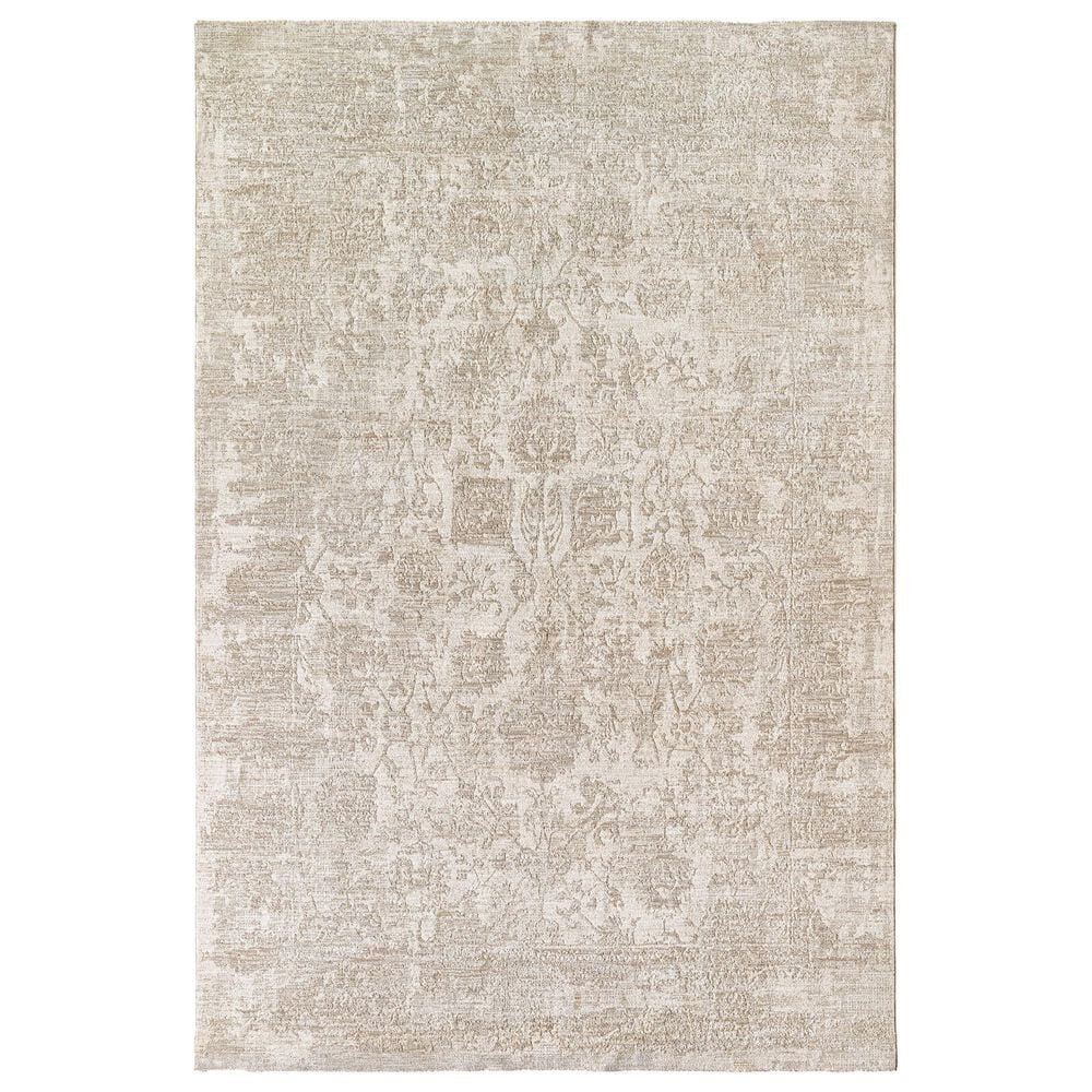 Surya Masterpiece Cream, Medium Gray and Light Gray 6"7" x 9"6" Area Rug, , large