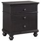 Riva Ridge Oxford Queen Storage Panel Bed with Two Nightstands in Black, , large