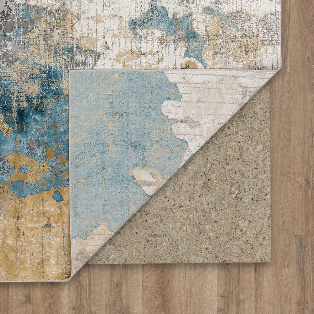 Karastan Tryst Nuvole 2&#39;6&quot; x 8&#39; Grey and Blue Runner, , large
