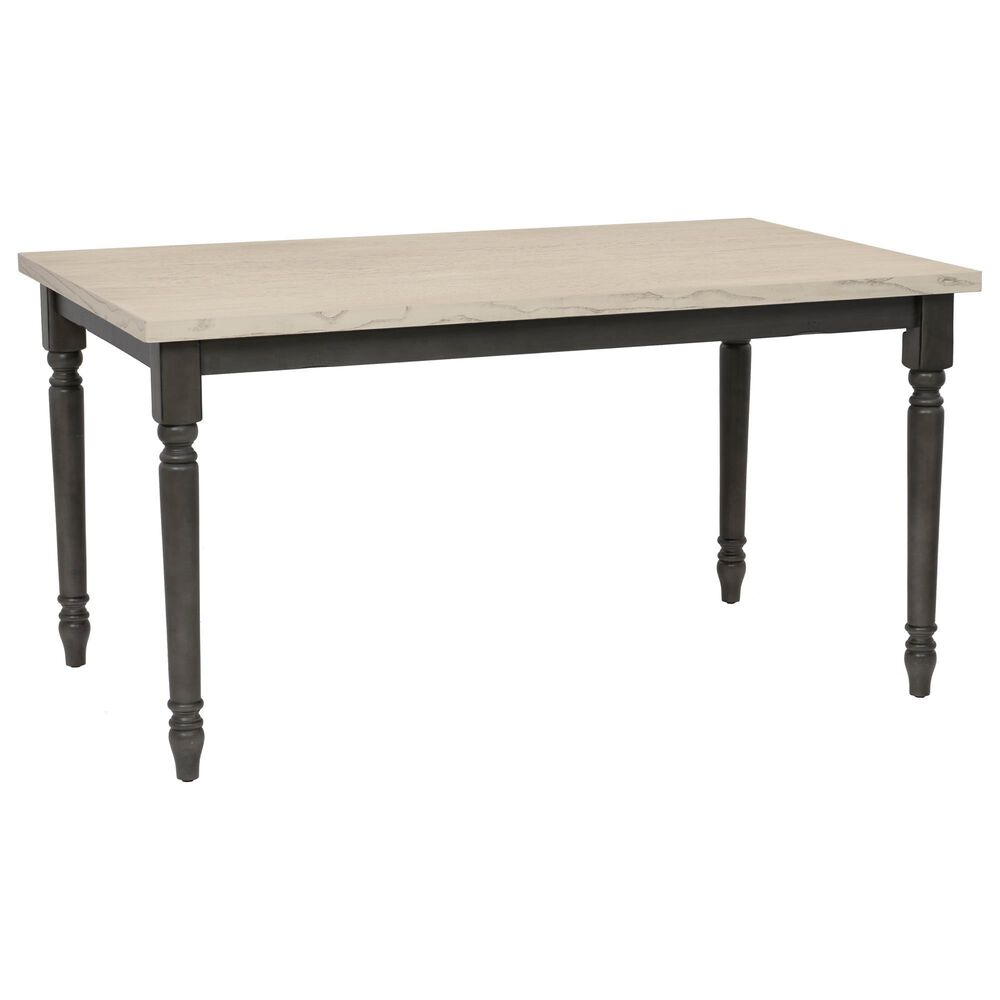 Linon Home Decor Willow Dining Table in Smokey White and Dark Grey - Table Only, , large