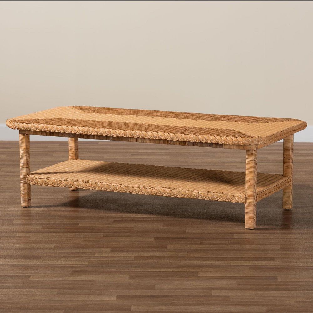 Baxton Studio Minahasa Coffee Table in Light Honey, , large