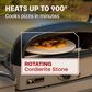 Tytus Emberwood Grill and Prep Cart with Gas Tabletop Pizza Oven in Gunmetal Gray, , large