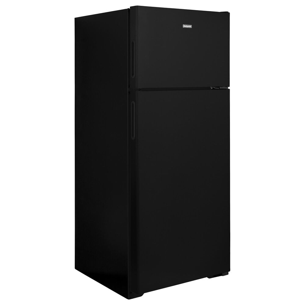 Hotpoint 17.5 Cu. Ft. Recessed Handle Top-Freezer Refrigerator in Black, , large