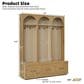 GigaCloud Wooden Hall Tree with Arched Design and Drawers in Natural and Oak, , large